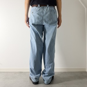 90s DOCKERS Double-pleated chambray pants [W30〜32L30.5相当] 古着