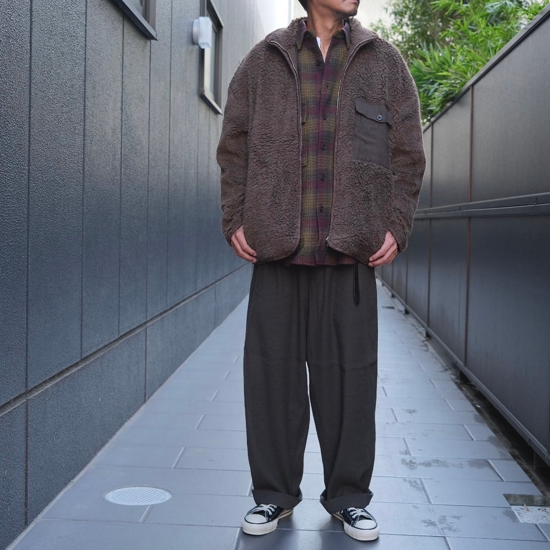 EVAN KINORI(エヴァン キノリ) / Two Pleat Pant Wool Linen Silk
