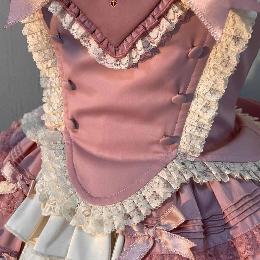 甘ロリ ふわふわアイドルセットアップ ピンク コンカフェ向け｜WithU
