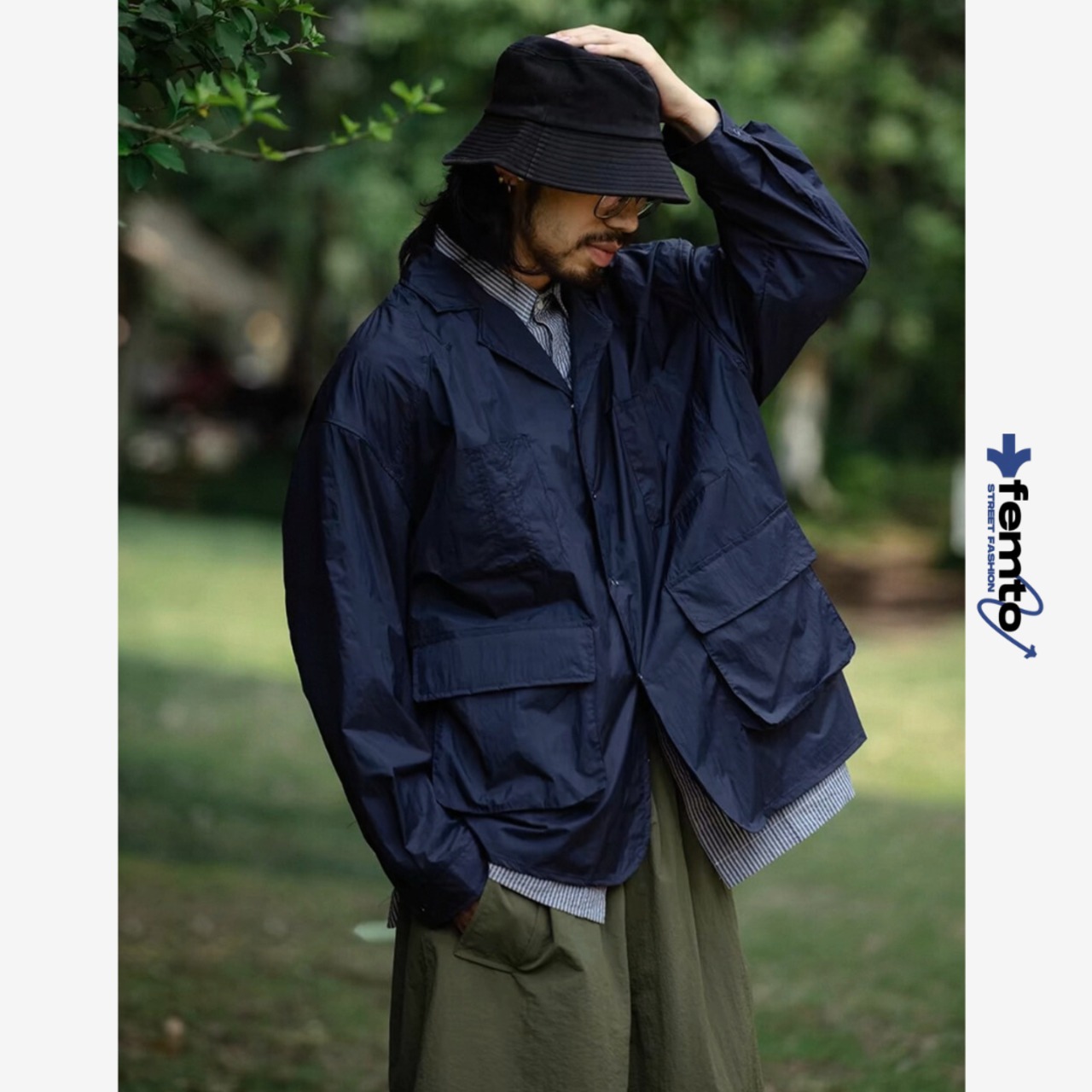 Nylon oversized work jacket 0472 - 1
