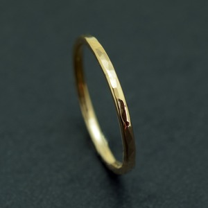 重ね着け☆　Bump Ring 鎚目 / 1.6mm K10ゴールド オーダー制作/ 受注製作シルバーリング