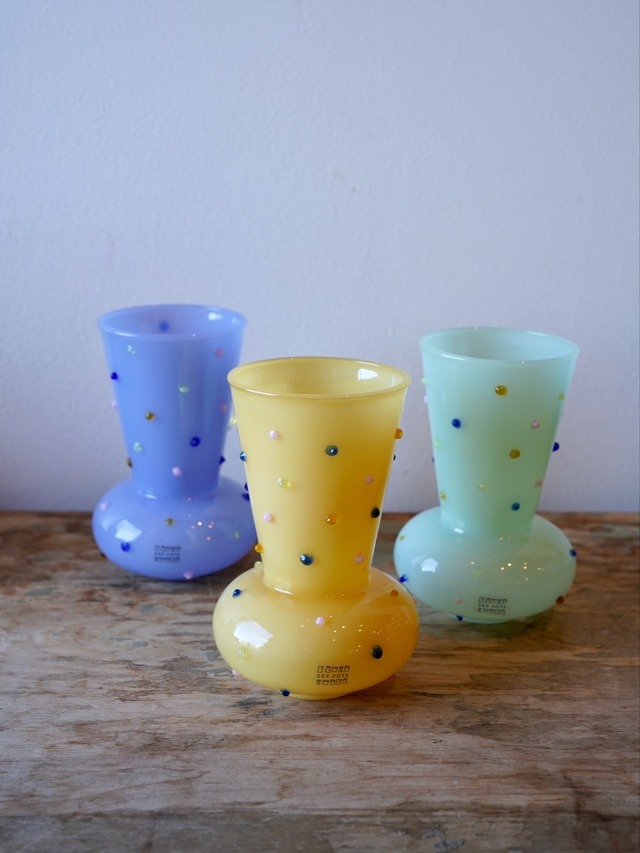 【Despots】 Glass vase with colored dots