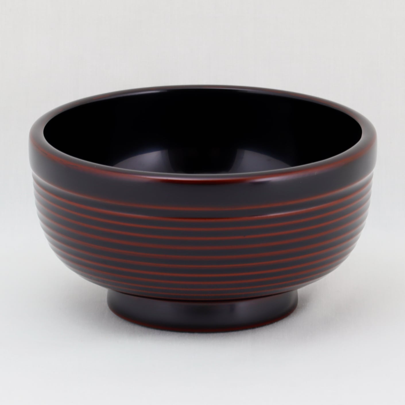 420-1 輪島塗 雑煮椀／平筋形／溜塗／無地 | 輪島塗 加藤漆器店 公式