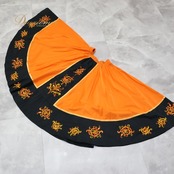 フォークダンス 衣装 スカート オレンジ系 チャコット Chacott 刺繍 橙 黒 チロリアン チロルスカート カントリー 鮮やか 華やか かわいい ダンス衣装 イベント 練習 レッスン ブラック系