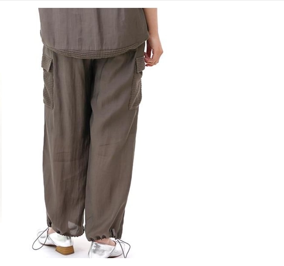 カーゴパンツ HUECLOSET Loas Over Shirring Maxi PT 25KERO158 カーゴパンツ HUECLOSET Loas Over Shirring Maxi PT 25KERO158
