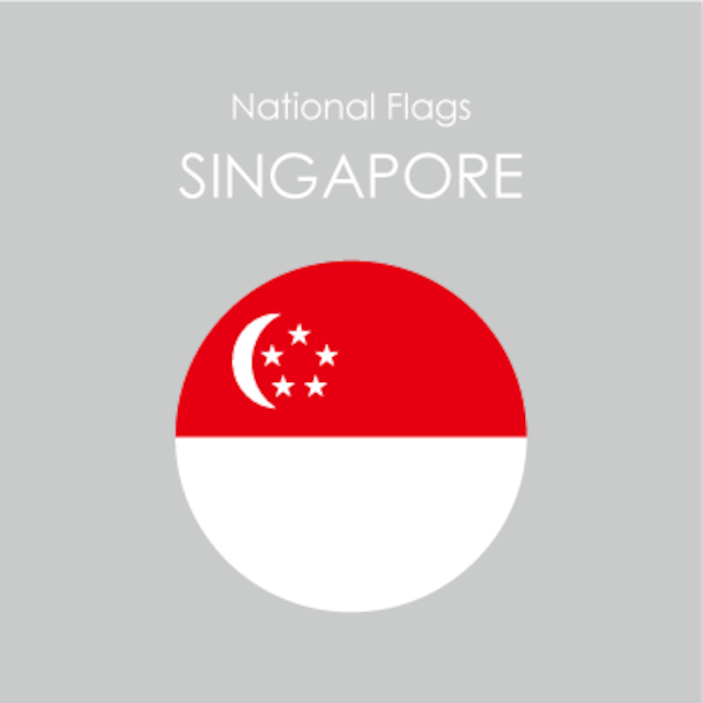 円形国旗ステッカー「シンガポール」ミスターシールオリジナル 世界各国 国旗シール おしゃれ円型  旅行 おみやげ プレゼント ステッカーチューンなどに