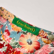 80s 上下 Cacharel キャシャレル 花柄 半袖シャツ スカート W62/マルチ レディース レトロ ビンテージ