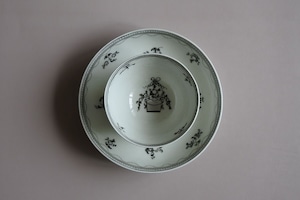 18th C. English Tea Bowl and Saucer, Hand Painted Flower Basket G