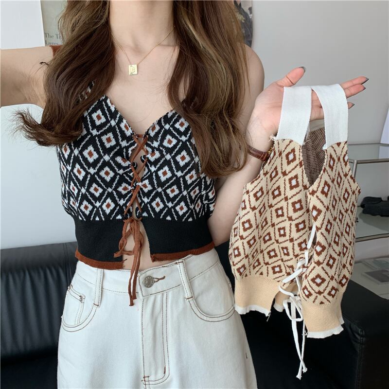 サマーレディースギャザーレーススリムノースリーブトップス 夏物 1号婦人92866249935