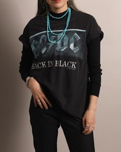 1960's Unknown / Rib Long Tee - Black