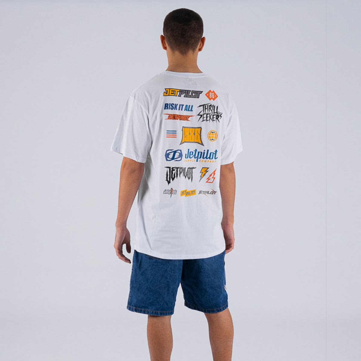 スティッカード TEE ホワイト Tシャツ 半袖 W26602 JETPILOT | JETPILOT