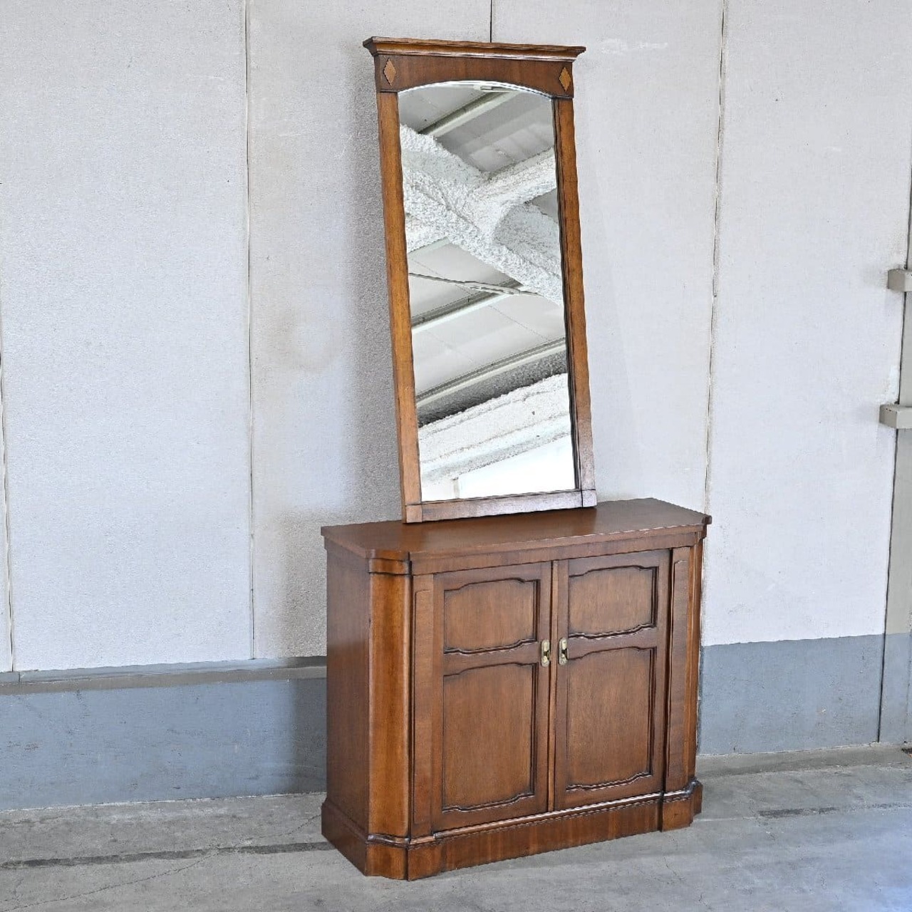 ドレクセルヘリテイジ「TRIUNE トライユン」ドレッサー 化粧台 鏡 ミラー ホールチェスト 収納 寝室 マホガニー材 DREXEL HERITAGE【 中古家具/中古インテリア/USED家具ユーズド家具/リサイクル】