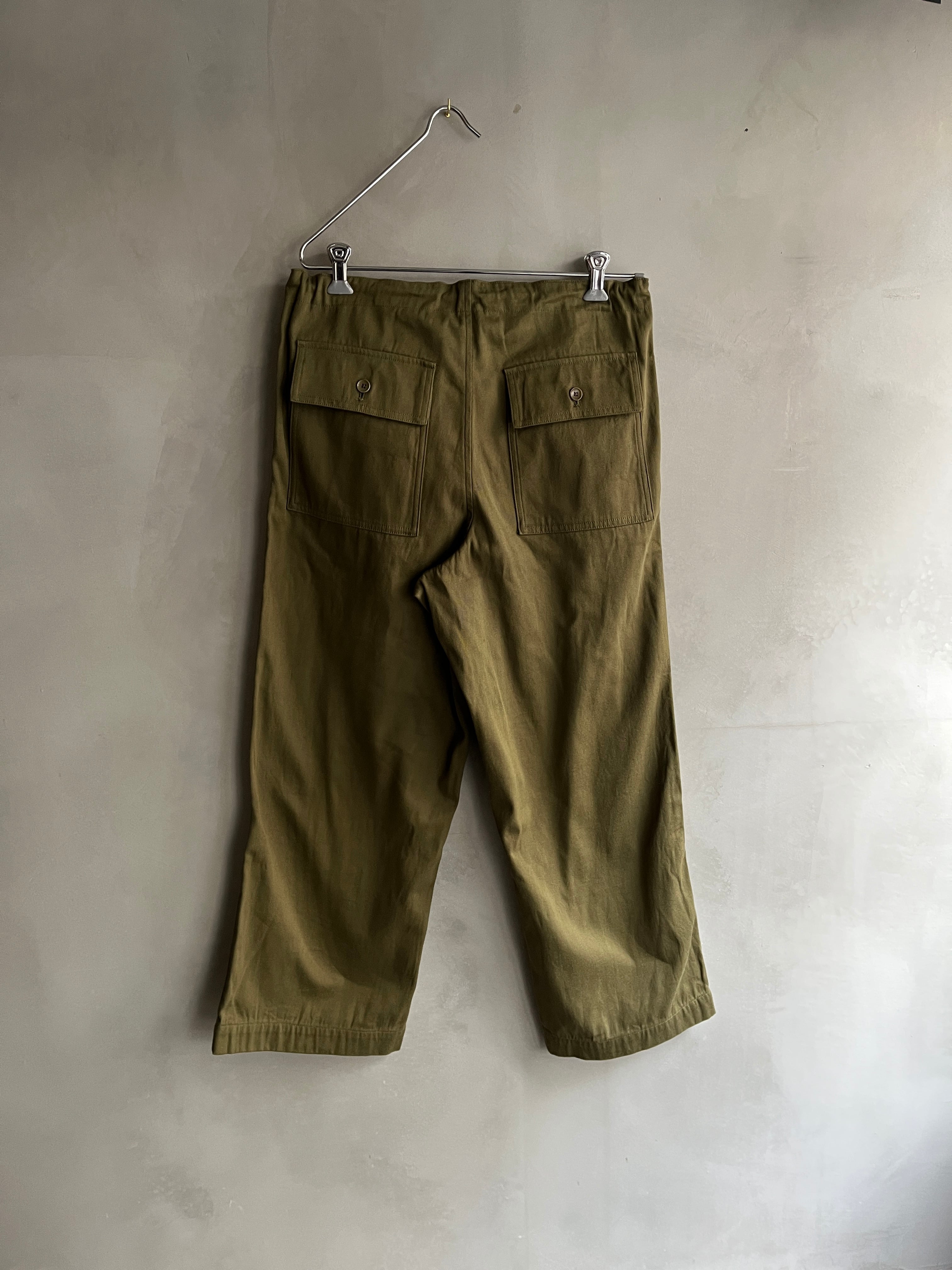 eleven 2nd｜イレブンセカンド｜コットンウールワイドパンツ｜オリーブ