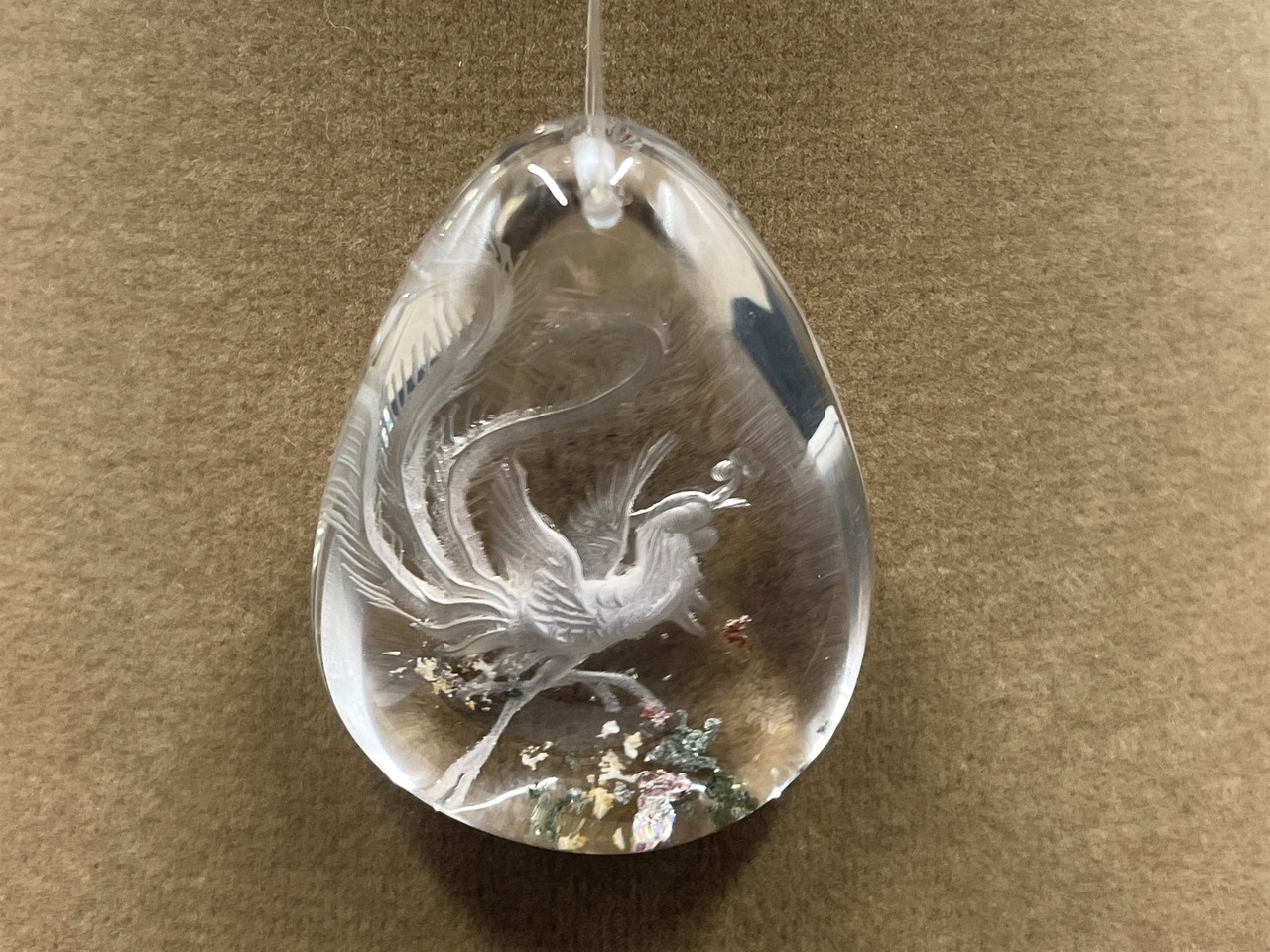 ペンダントトップ素材（ガーデンクォーツ鳳凰）