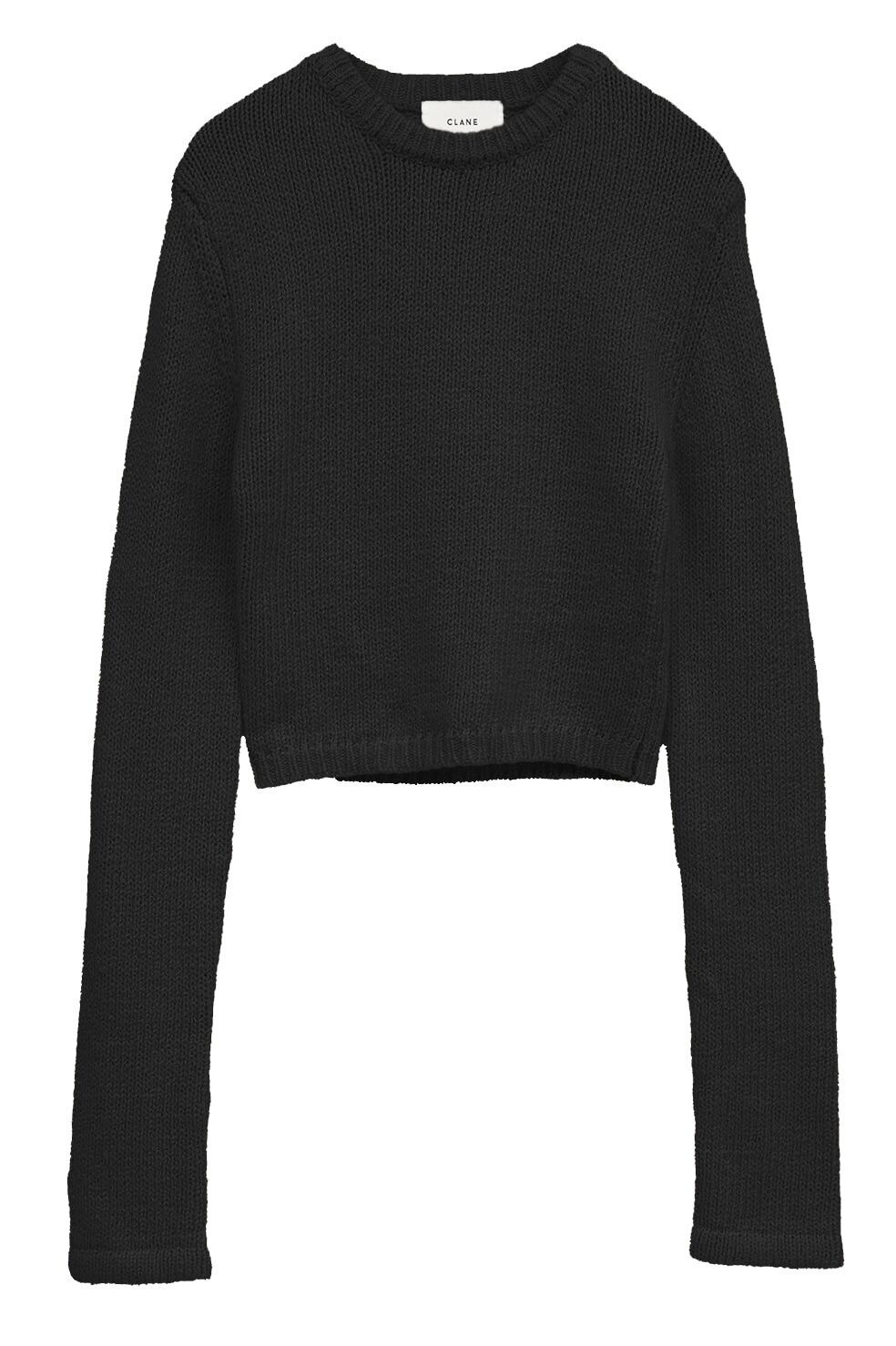 トップス CLANE COTTON SHORT KNIT TOPS MIX CLANE COTTON SHORT KNIT TOPS -BLACK- | Chapel