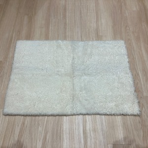 【サンプル品/限定1枚】ラコーンひざ掛け 70×100cm　ナチュラルホワイト（JAPAN MADE)