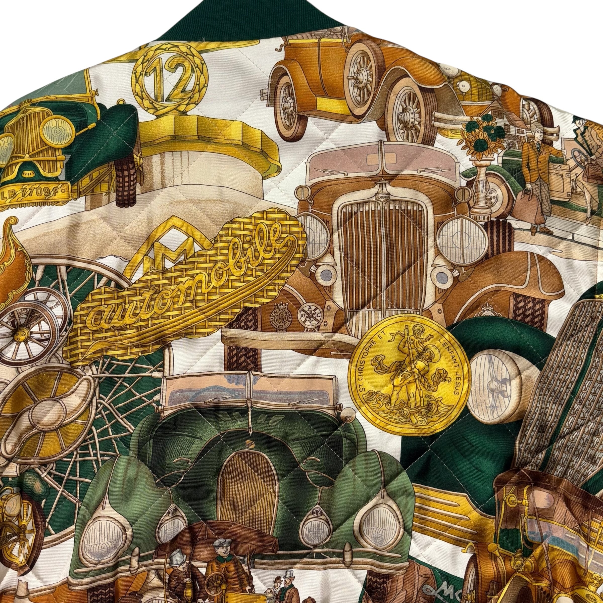 vintage HERMES reversible bomber jacket “automobile” | NOIR ONLINE