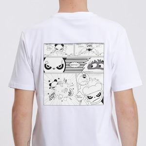 SALE【HIPANDA ハイパンダ】メンズ Tシャツ MEN'S SNOW PANDA MANGA PRINT SHORT SLEEVED T-SHIRT / WHITE・BLACK・YELLOW・NAVY