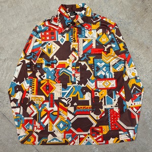 1970s P/O 幾何学模様 SHIRT