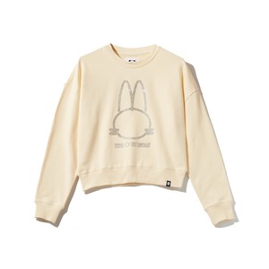 SALE 送料無料【HIPANDA ハイパンダ】レディース ラビット ラインストーン  スウェット トレーナー WOMEN'S RABBIT RHINESTONE CREW NECK SWEAT SHIRT / BROWN・BEIGE