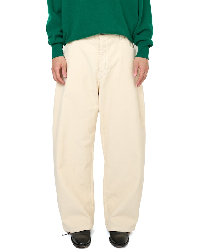 STUDIO NICHOLSON "PAOLO" CORDUROY WIDE LEG PANT〔PANNA〕