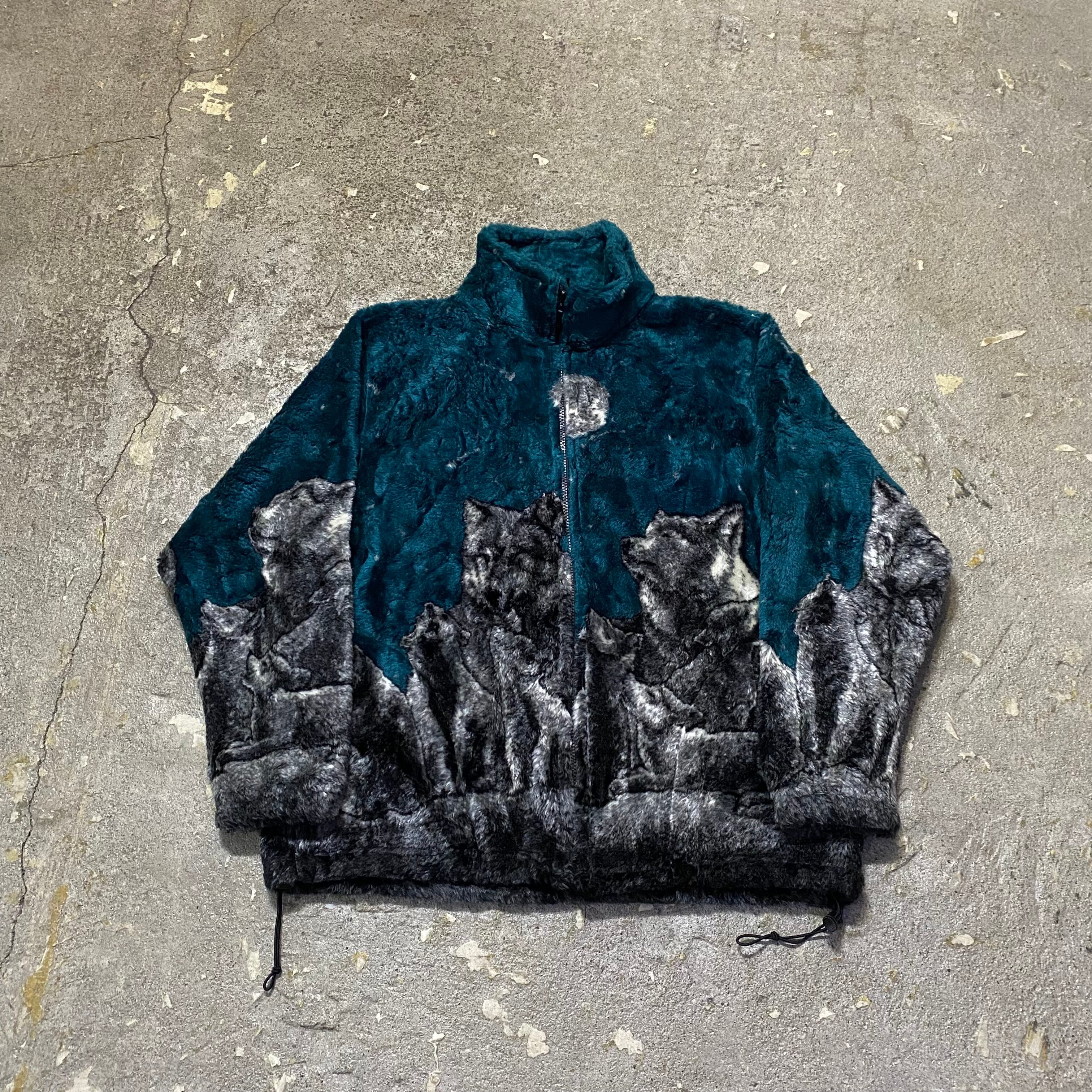 90s MAZMANIA "Wolf" fleece jacket【仙台店】