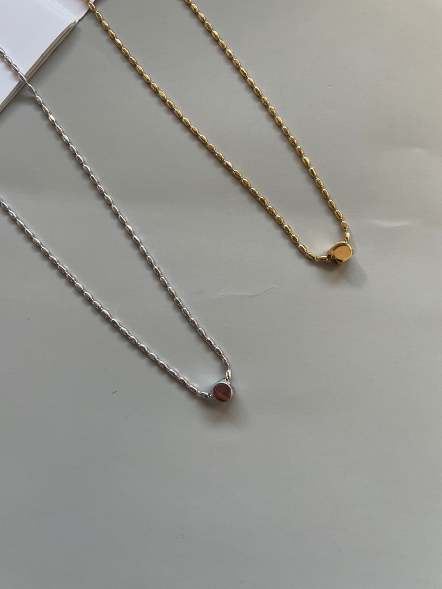 mini square charm necklace