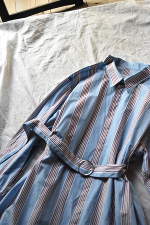 ”MAISON MARGIELA” 2020 Stripe Fly Front Long Shirt