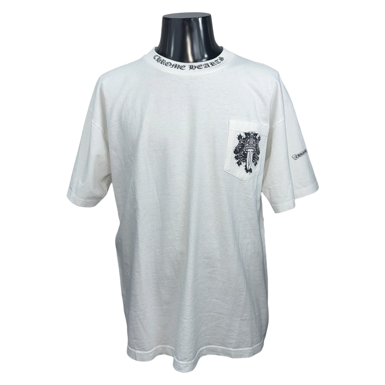 【CHROME HEARTS】オールドネックロゴ "Vine Dagger" ポケット Tシャツ