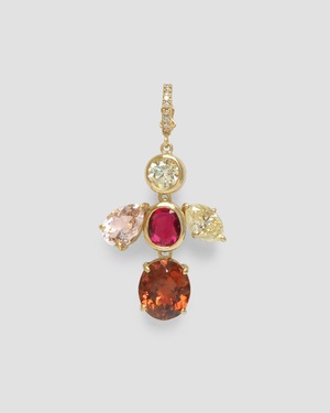 K18YG Cross Pendant Top