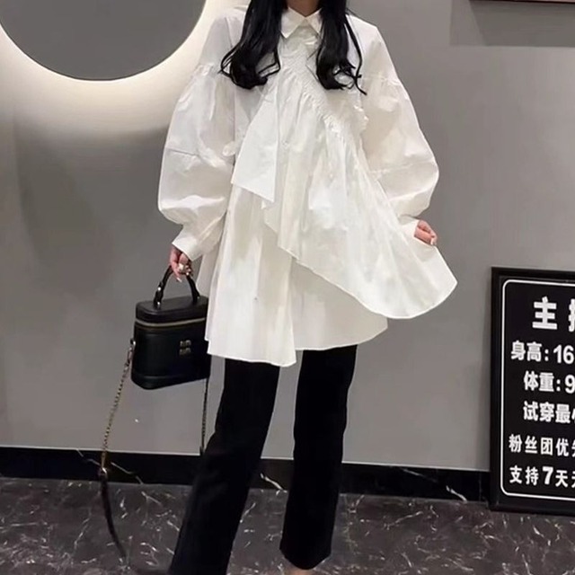 ランタンスリーブシャツ　24042