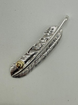 ゴローズ　新品　金メタル付特大フェザー右