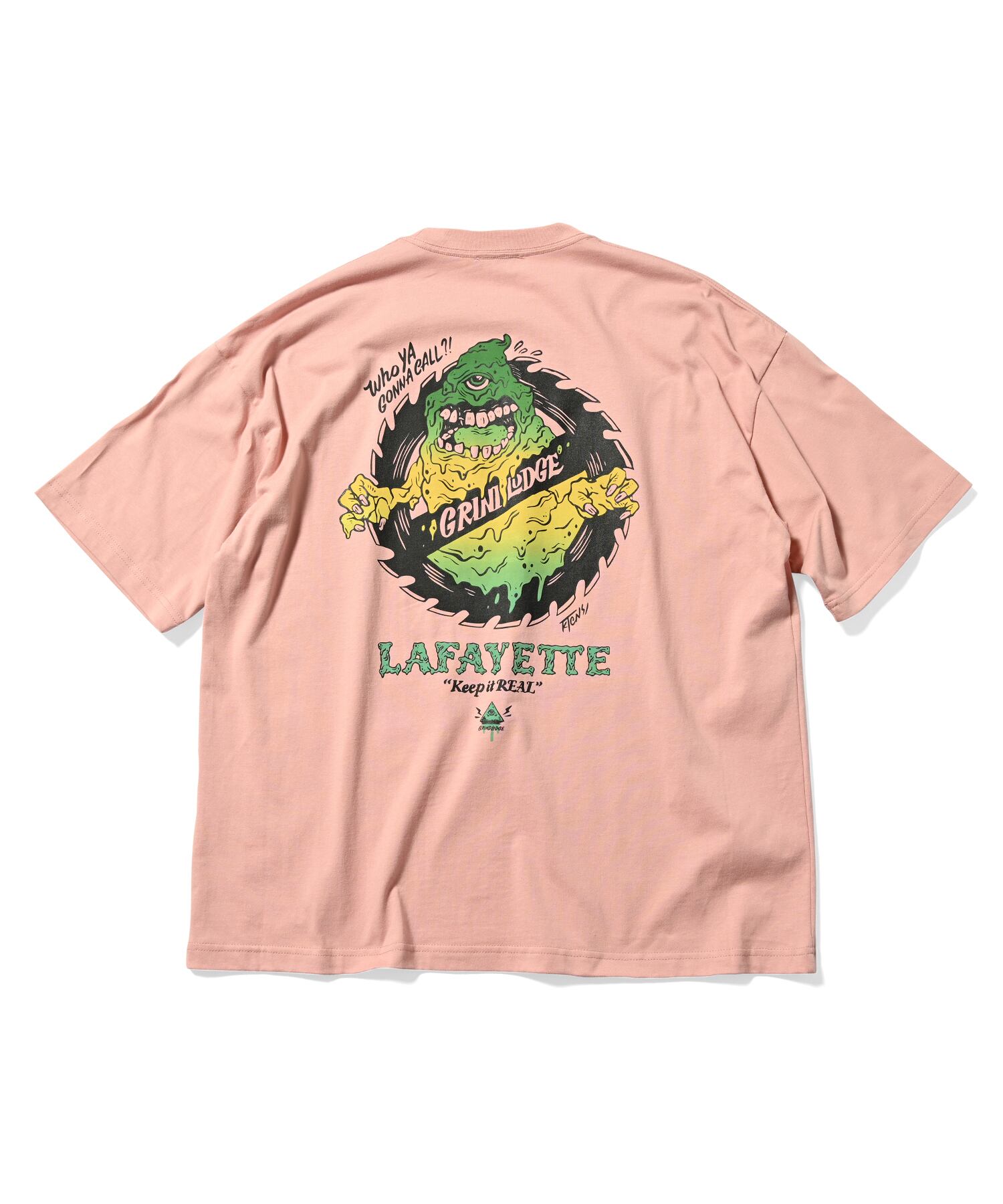 LFYT × GRINDLODGE - GHOST SLIMER Tee 【LIGHT PINK】 | lafayette