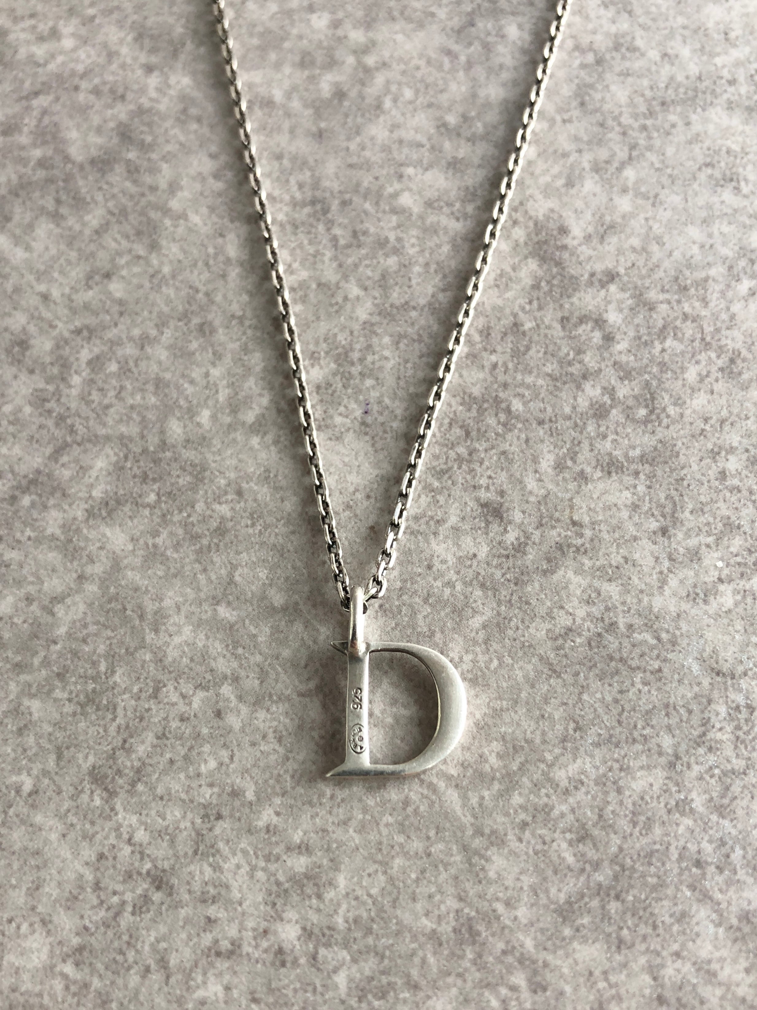 ✨Dior✨ディオール✨Dロゴ✨シルバー✨ヴィンテージ✨ネックレス✨ Christian Dior クリスチャン ディオール ネックレス シルバー D