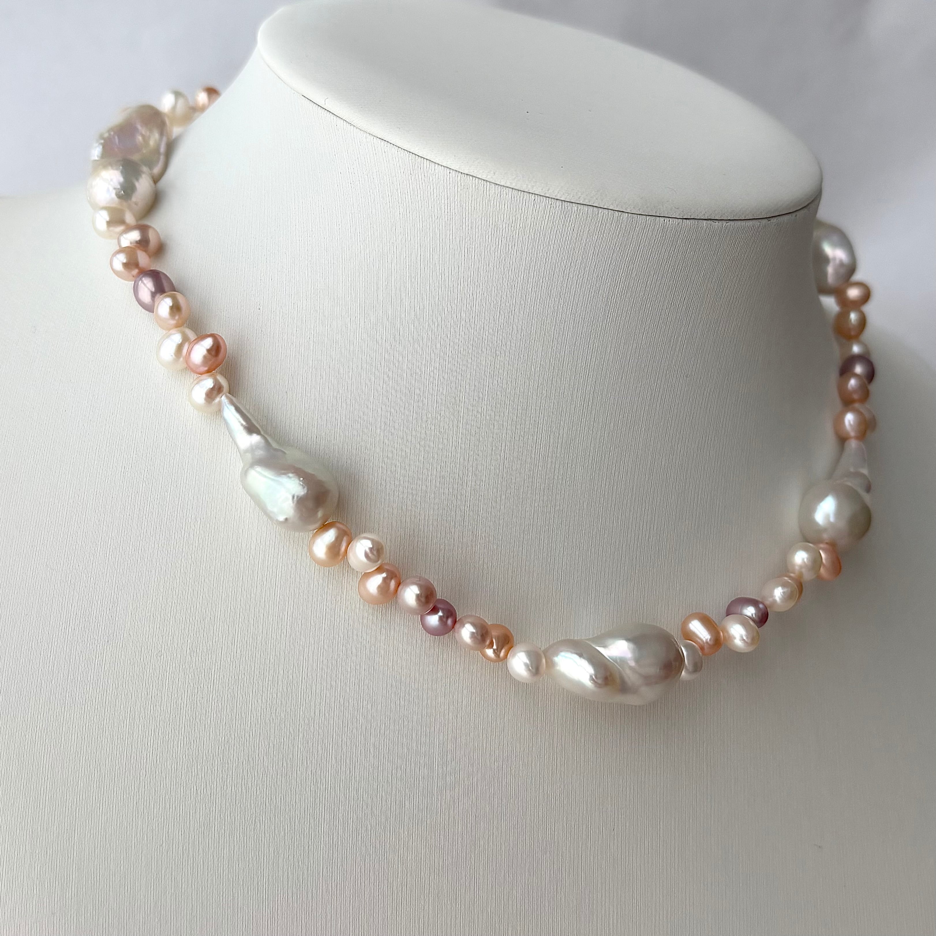 SV クレオパトラ ネックレス 淡水パール バロックパール マルチ