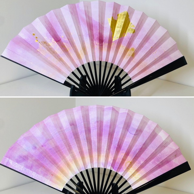 ソウルデザインアート扇子- SENSU -【煌めき】※純金箔使用