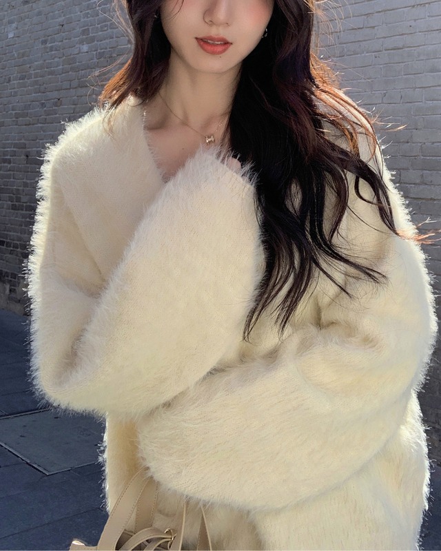 ふわふわニットカーディガン　l5241