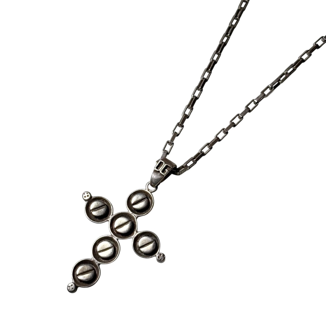 DOLCE&GABBANA silver cross pendant necklace