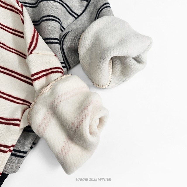 ラベルストライプトレーナー ※ジュニアsize 【HANAB】