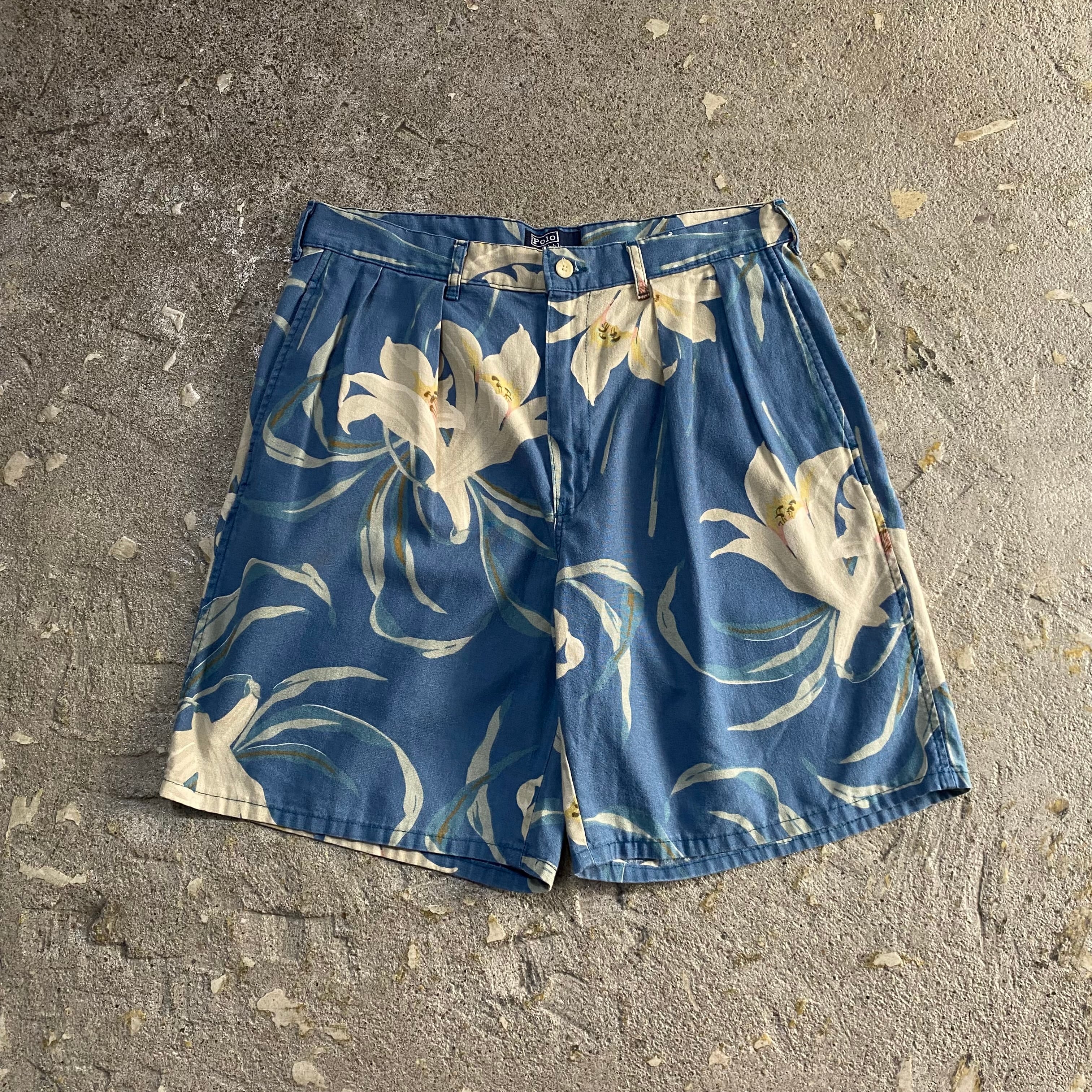 〜90s Polo Ralph Lauren 2tuck linen shorts【仙台店】