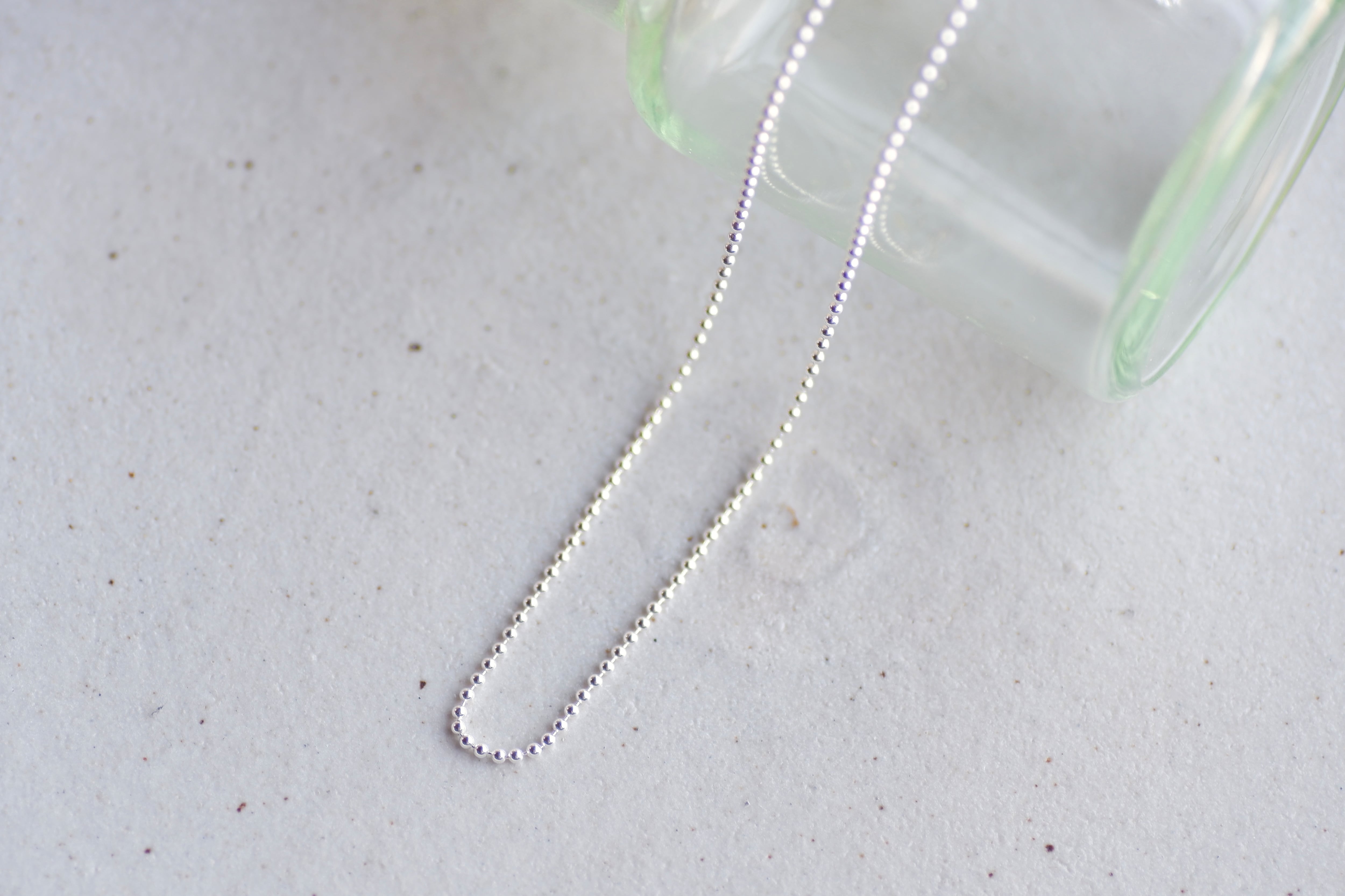 Ball Bead Necklace Chain SV925 <1.5mm/40cm> / ボールチェーン <1.5mm/40cm>