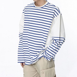 Striped Dolman Sleeves Shirt【L0090】