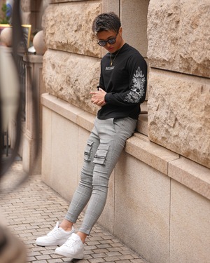 RHINE STONE SHIRTS BLACK【BB25034】