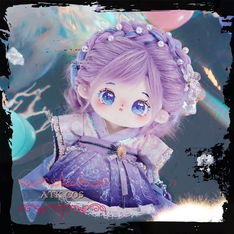 ATK.COS】d038 女の子 着物 漢服 紫 姫 かわいい 着せ替え 人形