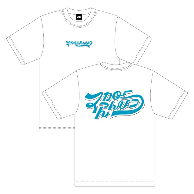 ベースボールスタイルなロゴ Tシャツ / ホワイトブルー