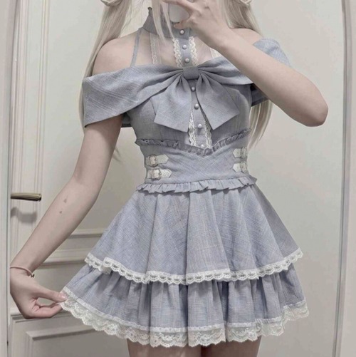 ゆめかわ♡オフショルトップス＆ミニスカセット　set78