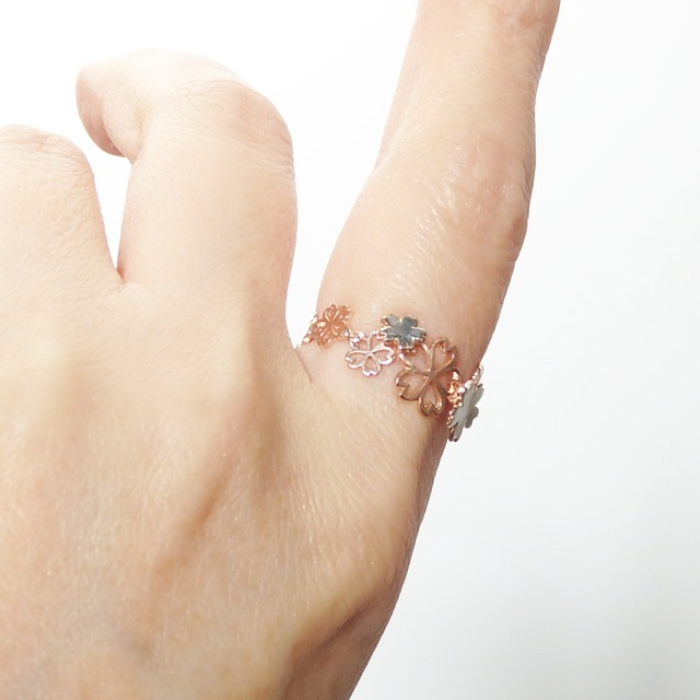 Sakura Blossom *〜桜のリング A〜* (silver×pink gold)