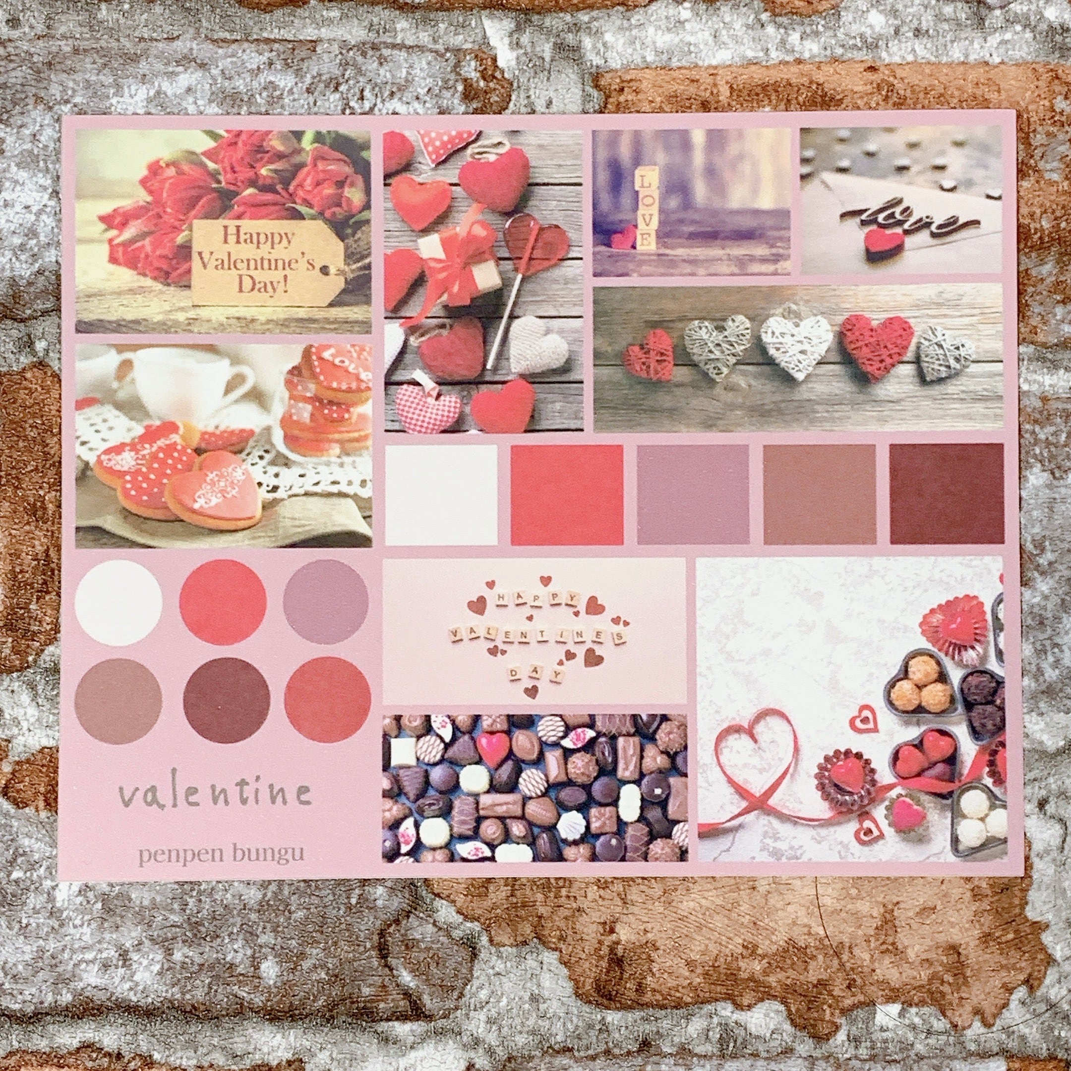 【新作】大人コラージュシール　valentine