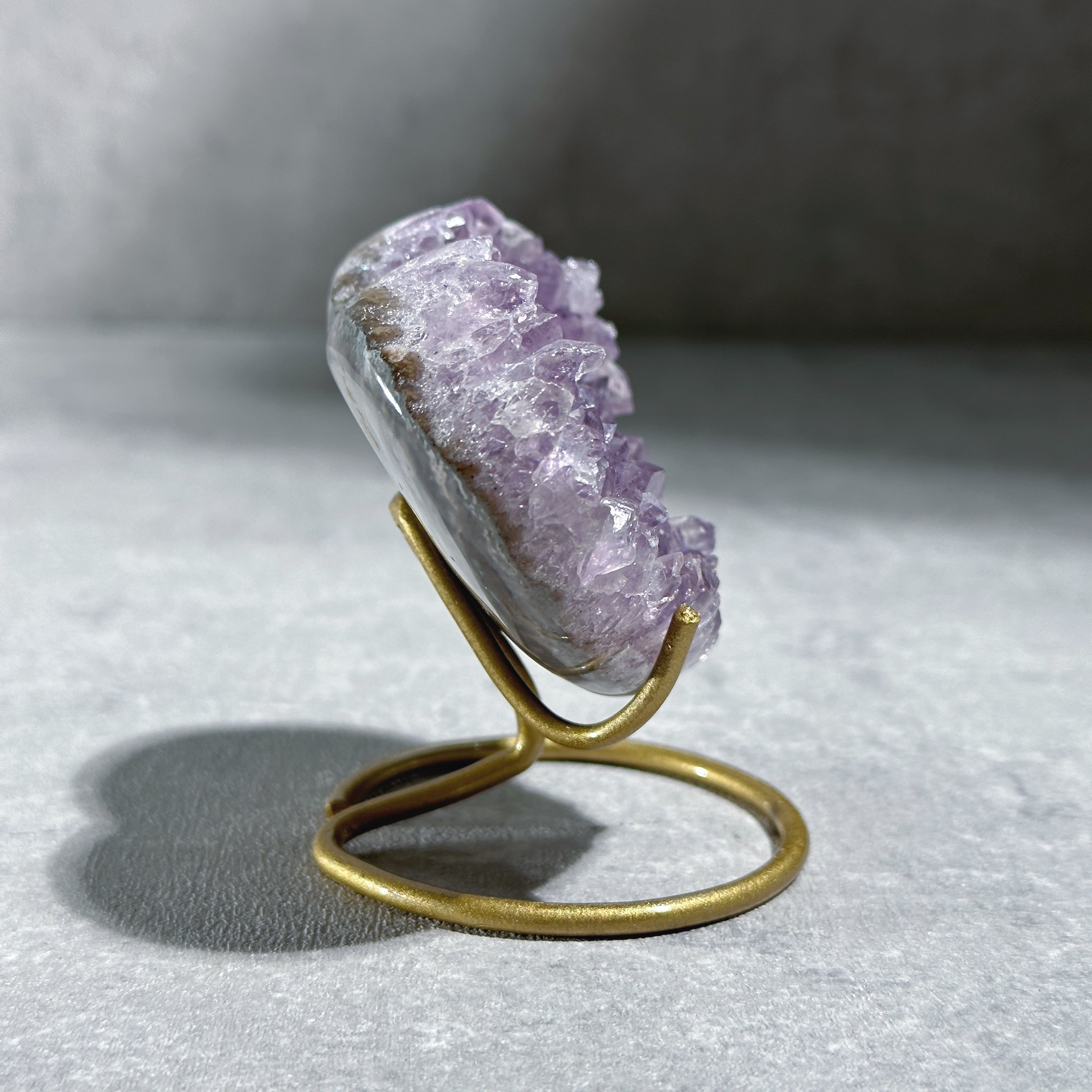 台座付き♡アメジスト ハート型32◇Amethyst◇天然石・鉱石