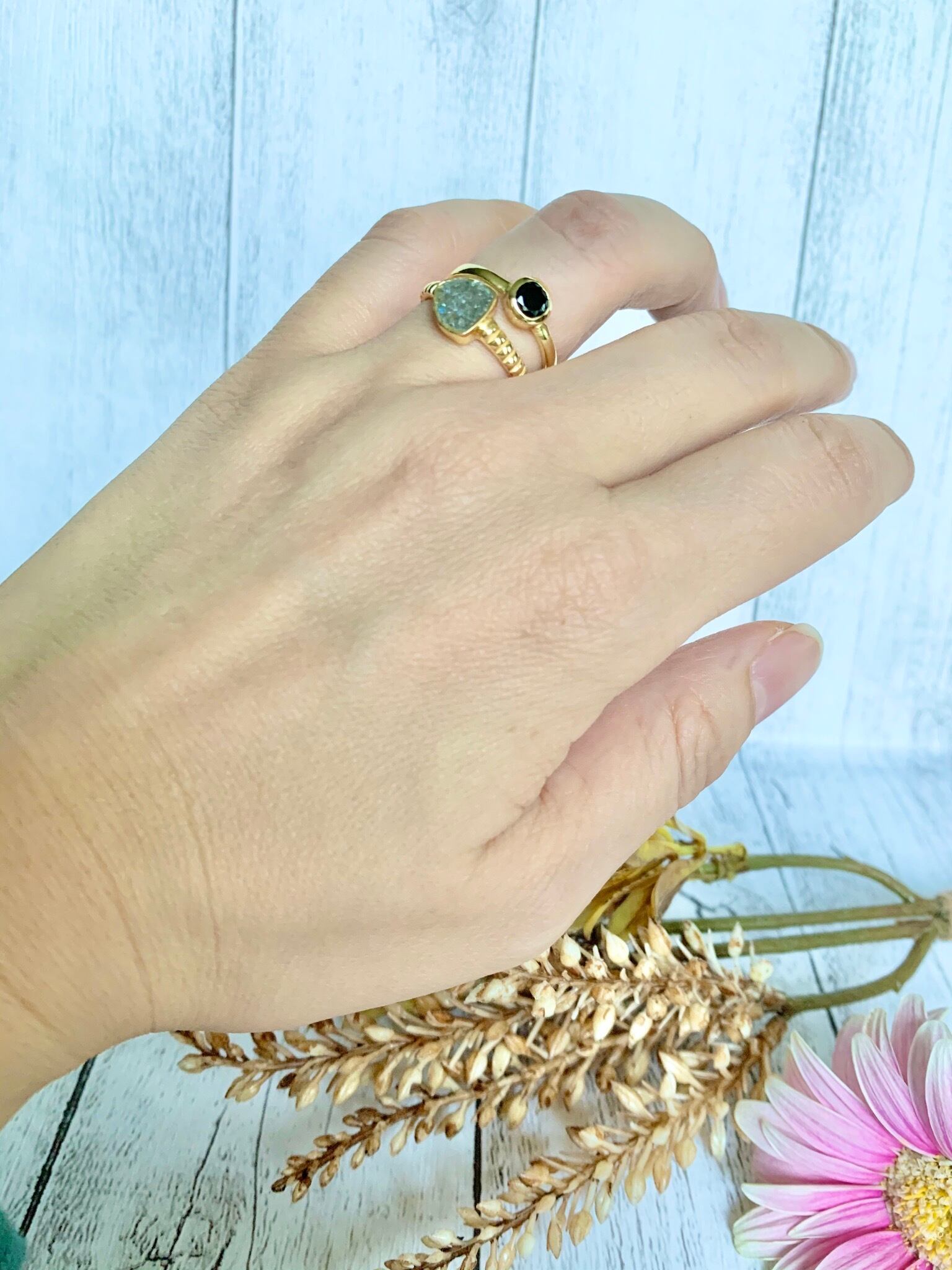 トルコ天然石リングG